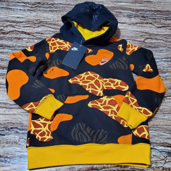 nike orange camo hoodie